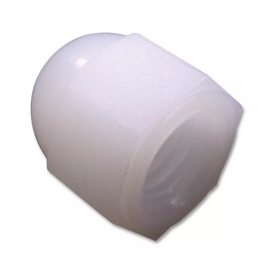 TR FASTENINGS DOME NUT, HEX, M4, NYLON 6.6, NATURAL, TRNNE 1587 M4 (Pack of 100 Pcs)