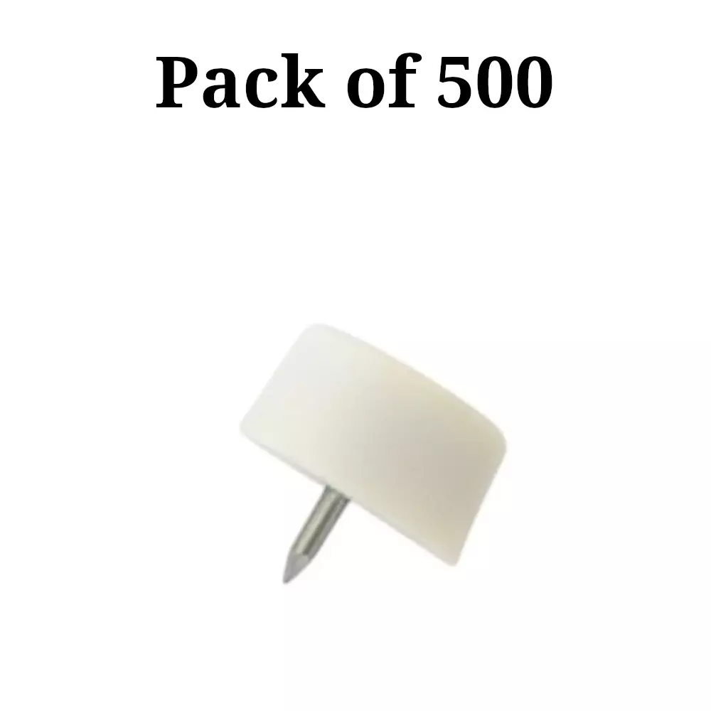 Ebco Plinth Pin White Finish, Depth 15 mm x Height 8 mm x Nail 6 mm, PP156 (Pack of 500)