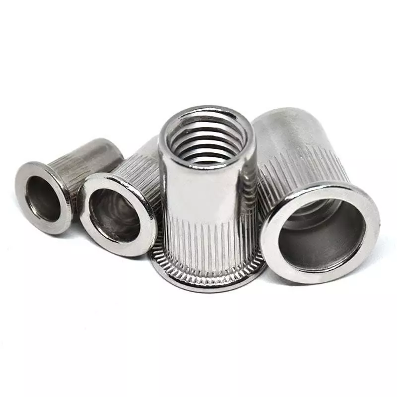 GENERIC M8 Blind Rivet Nut Insert Carbon Steel for Elevators Automobile Switches (Pack of 100 Pcs)