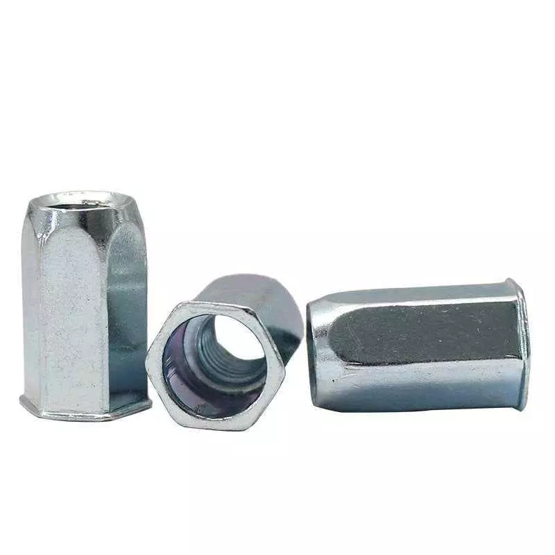 GENERIC 6x15 mm Hex Blind Rivet Insert Nut Full Body Alloy Steel (Pack of 100 Pcs)