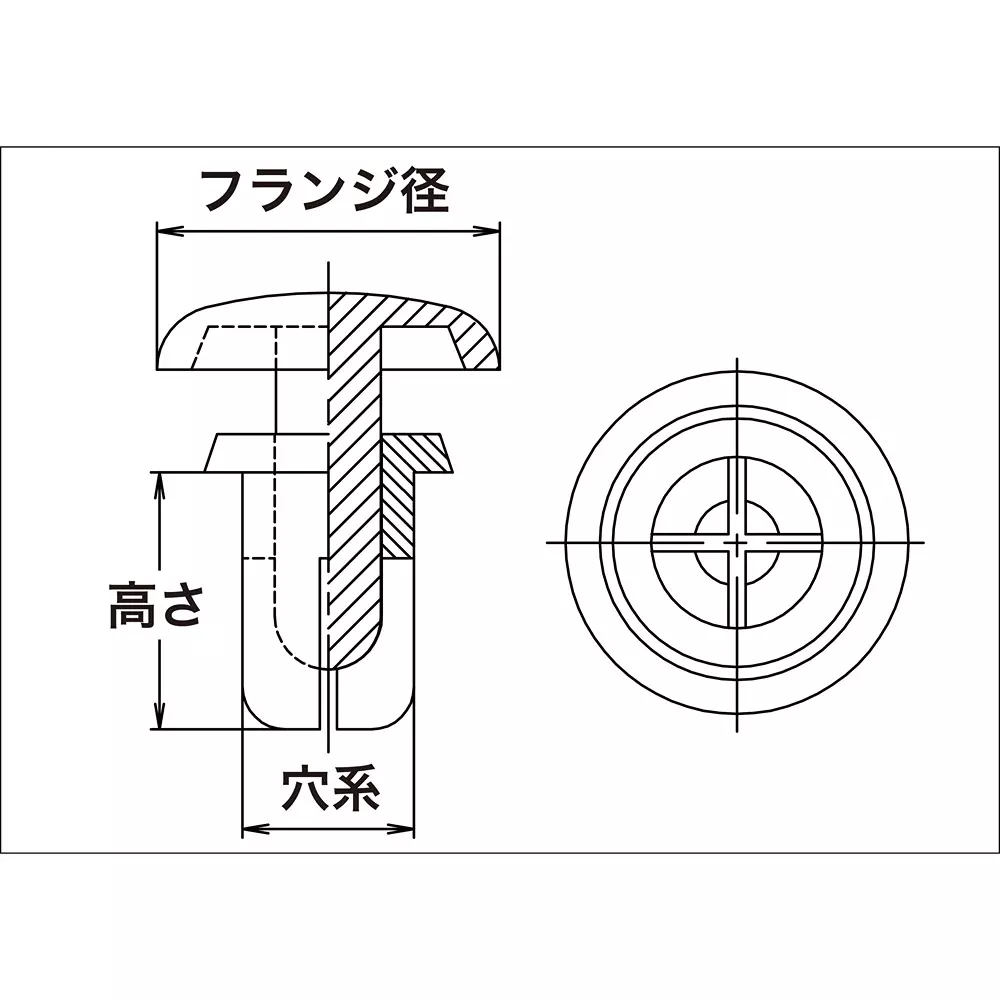trusco-plastic-push-rivet-nylon-41-mm-hole-dia-white-tpr4050-w-pack-of-50-pcs