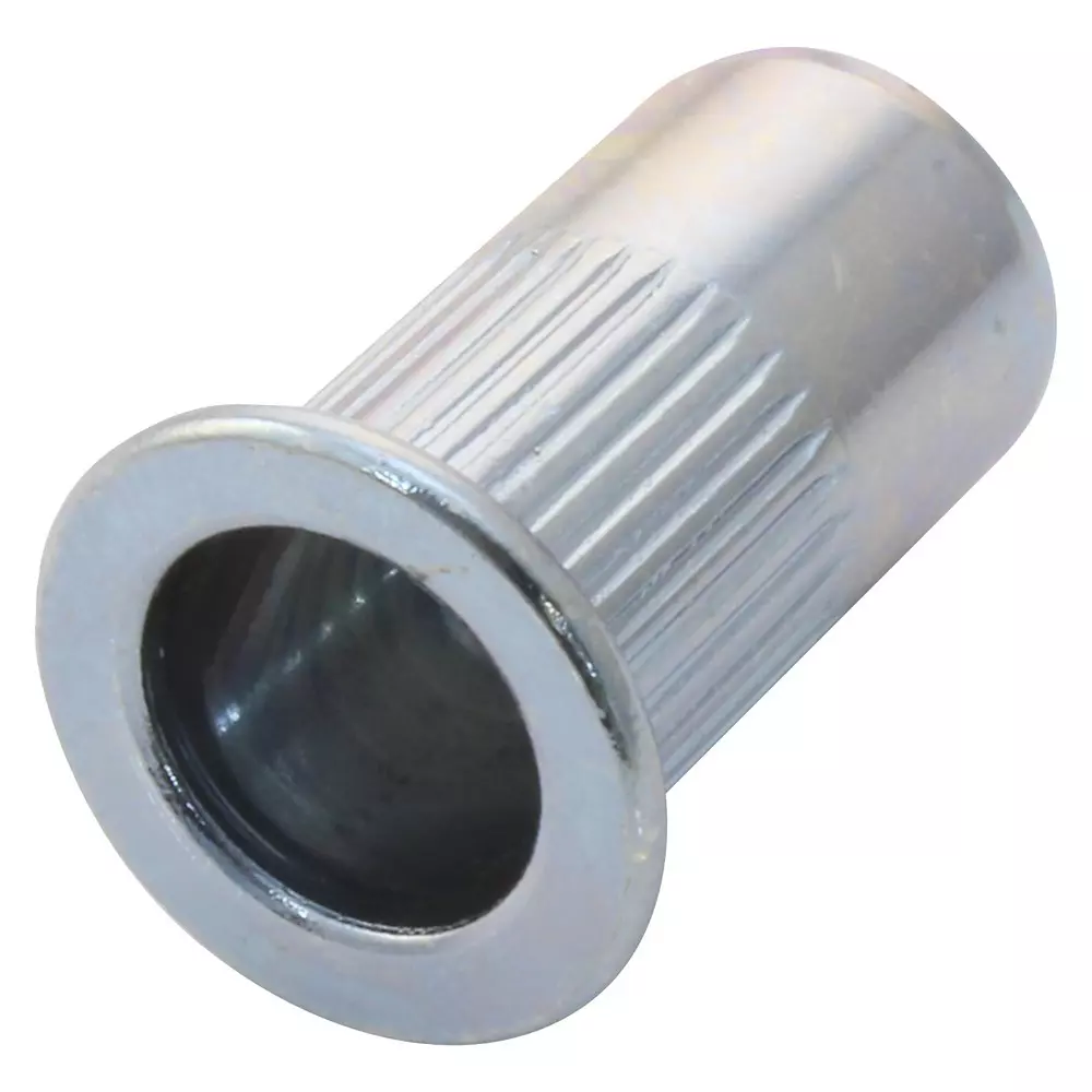 TR FASTENINGS Rivet Nut, Steel, Electro Zinc/Cr3, M8, W/M8/CSK/OE/ST/KG (Pack of 100 Pcs)