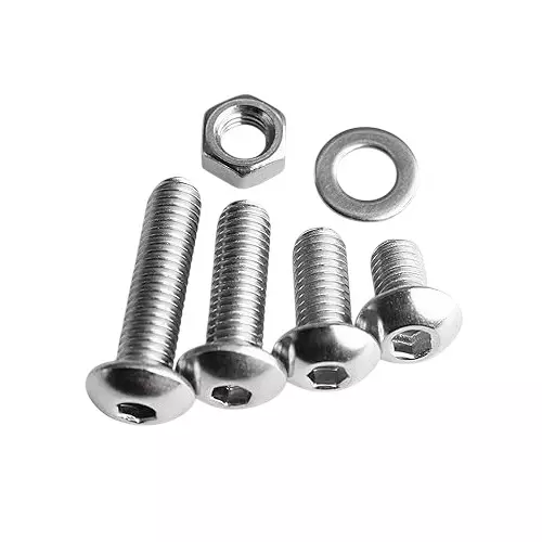 GENERIC Stainless Steel Button Head Socket Cap Screws M6x20 mm (Pack of 10 Pcs)