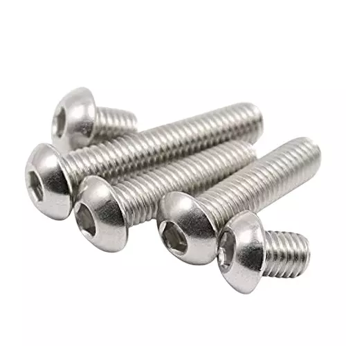 GENERIC Stainless Steel Button Head Socket Cap Screws M6x25 mm (Pack of 10 Pcs)