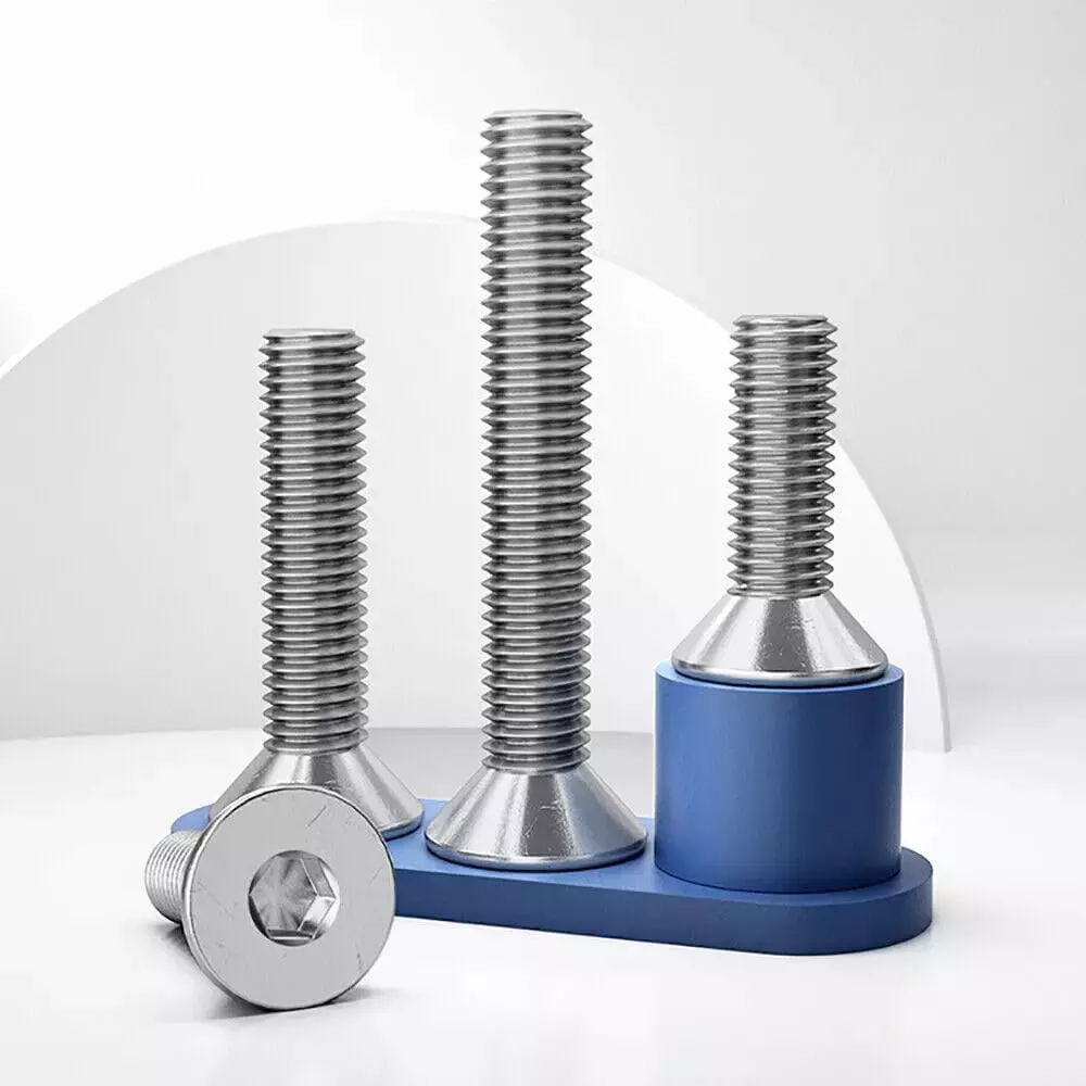 GENERIC 5x10 mm Stainless Steel CSK Allen Head Screw (Pack of 100 Pcs)