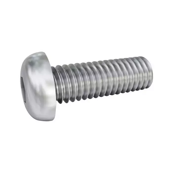 TR FASTENINGS Screw Button Head Hex Socket M8 Thread 35 mm Length, TR00004969-000 (Pack of 100)