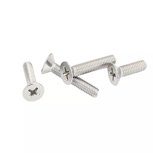 GENERIC Full Thread CSK Phillips Head Screw M3x6 mm Carbon Steel (Pack of 100 Pcs)
