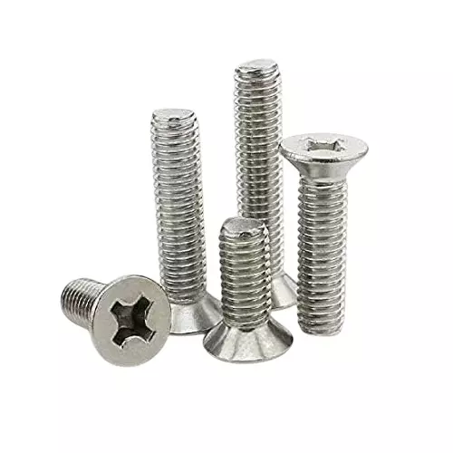 GENERIC Full Thread CSK Phillips Head Screw M3x12 mm Carbon Steel (Pack of 10 Pcs)