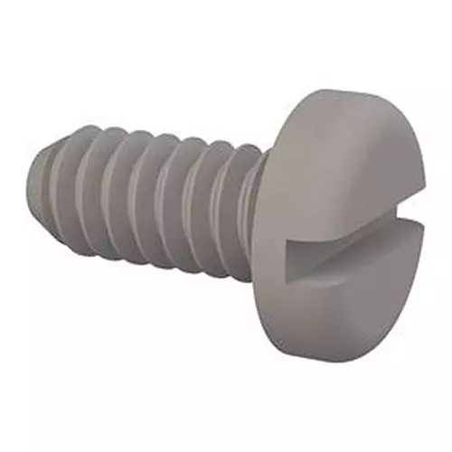 ESSENTRA COMPONENTS Pan Slotted Screw, 4-40 Thread, 6.4Mm, 010440P025