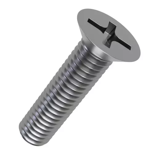 Tanish Enterprises Stainless Steel Countersunk (CSK) Philips Machine Screw SS 202 Grade Metric Thread 3 mm Diameter x 20 mm Length (Pack of 100)