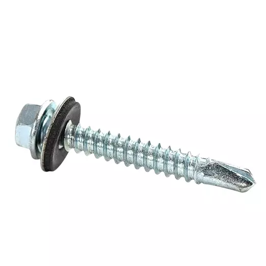GENERIC Hex Head Self Drilling Screw With Washer Size 5.5x25 mm for Fastening Purpose (Pack of 200)