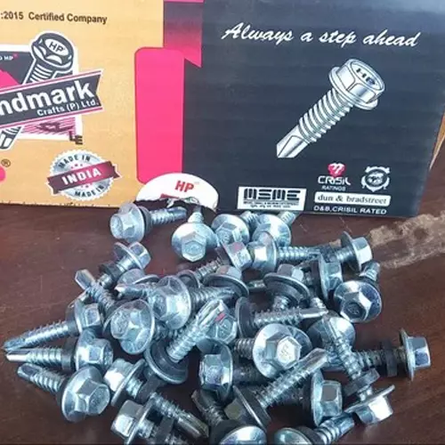 GENERIC Head Self-Drilling Screws 14 x 55 mm Galvanized Iron Silver (Pack of 250)