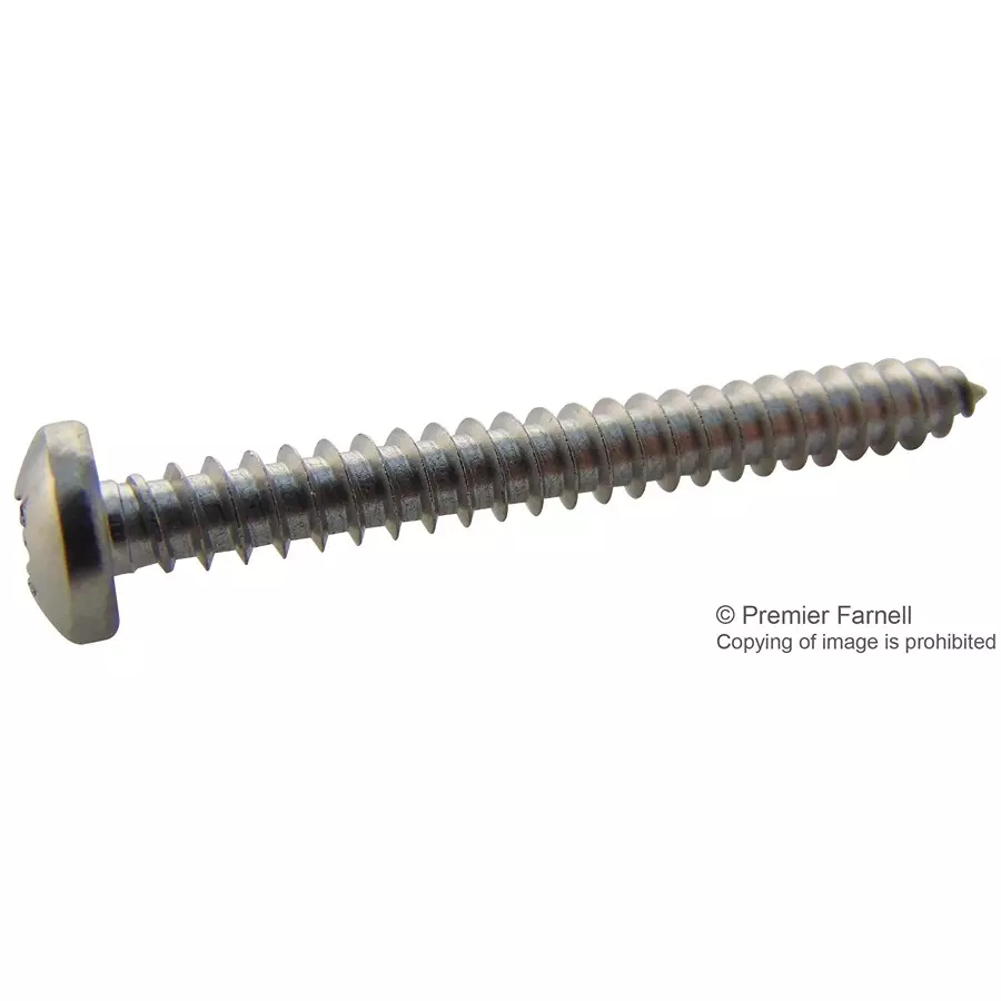 TR FASTENINGS SCREW, POZI PAN, STEEL, A2, 8X1.1/2, N81.500 PRA2ABS100- (Pack of 100 Pcs)