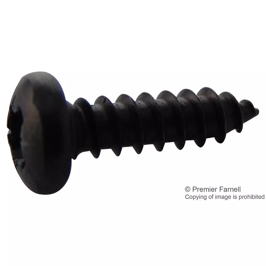 TR FASTENINGS SCREW, POZI PAN, STEEL, BLK, #6X1/2, N60.500 PRSTABB100- (Pack of 100 Pcs)