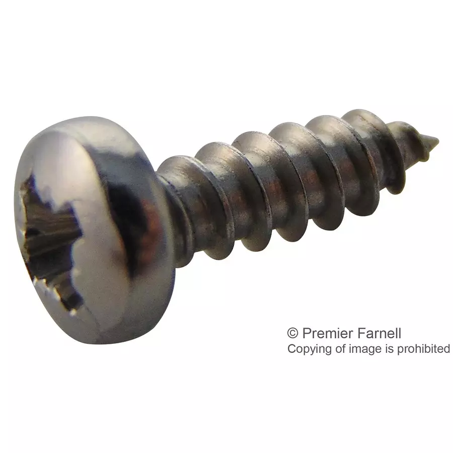 TR FASTENINGS SCREW, POZI PAN, STEEL, A2, #4X3X8,PK100, N40.375 PRA2ABS100- (Pack of 100 Pcs)