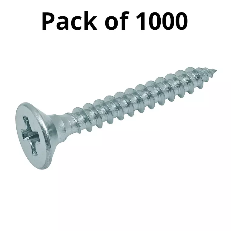 tanish-enterprises-self-tapping-screw-metal-body-4-mm-diameter-x-45-mm-length-for-sheet-metal-fabrication-furniture-industry-pack-of-1000