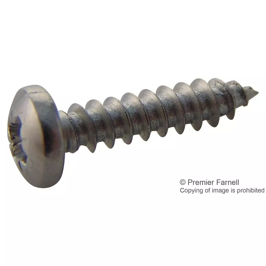 TR FASTENINGS SCREW, POZI PAN, STEEL, A2, #4X1/2,PK100, N40.500 PRA2ABS100- (Pack of 100 Pcs)