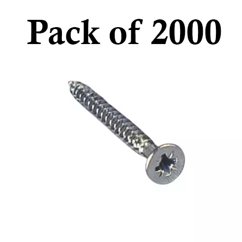 Ebco Pozi Recess CSK Head Screw with Saw Thread Nickel Plated Finish, Size 3.5 x 16 mm, CBSS-3516-NP (Pack of 2000)
