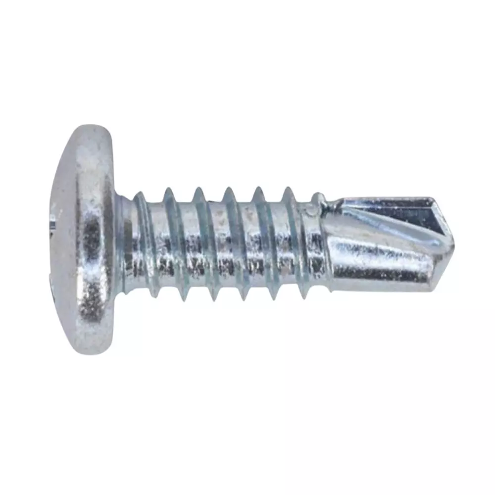 Ebco Philips Recess PAN Head Drill Screw Zinc White Finish, Size 3.9x16 mm, PDS-3916 (Pack of 1000)