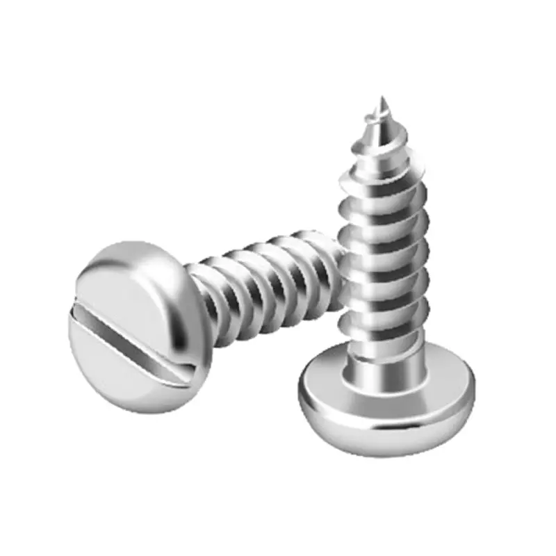 APL Self Tapping Screw Pan Slotted Head 12 mm Dia 60 mm Length Stainless Steel A2 304 (Pack of 1000)