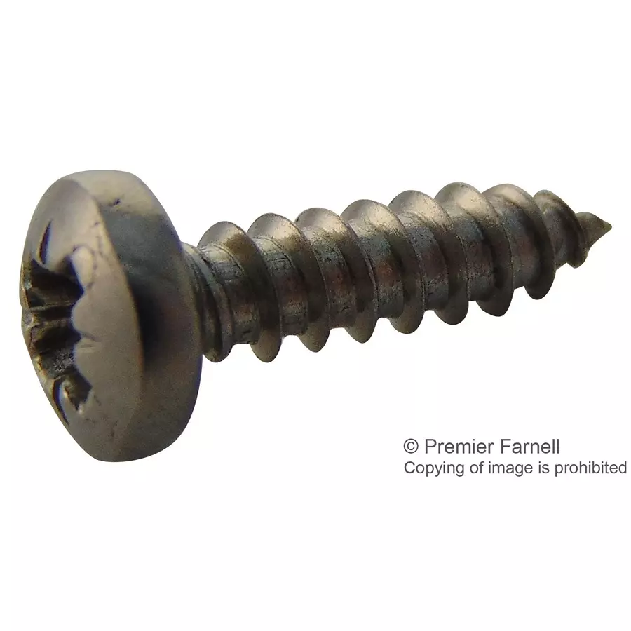 TR FASTENINGS SCREW, POZI PAN, STEEL, A2, #6X1/2,PK100, N60.500 PRA2ABS100- (Pack of 100 Pcs)