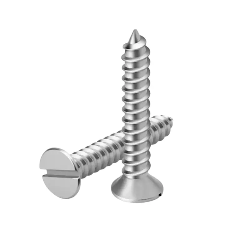 APL Self Tapping Screw CSK Slotted Head 12 mm Dia 60 mm Length Stainless Steel A2 304 (Pack of 1000)