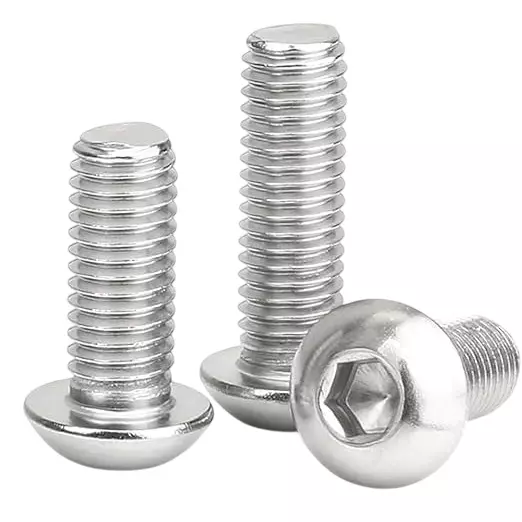 GENERIC M6x30 mm Button Head Socket Cap Screw with Nut and Washer Stainless Steel (Pack of 100 Pcs)