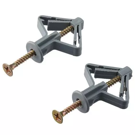 GENERIC Drywall Butterfly Anchor Kit with Screw for Gypsum Board and Hollow Hanging (Pack of 100 Pcs)