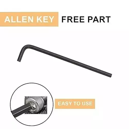 GENERIC 2.5x4 mm Mild Steel Socket Head Cap Screw with Nut and Washer (Pack of 20 Pcs)