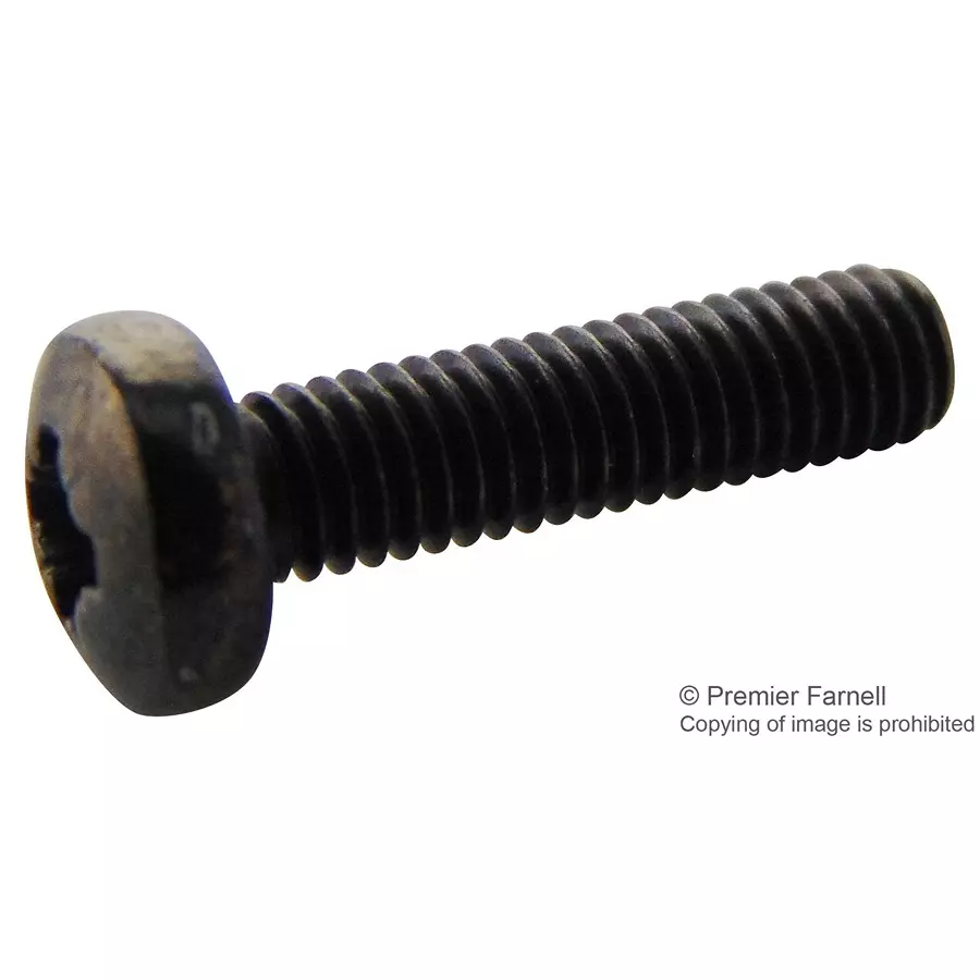 TR FASTENINGS SCREW, POZI PAN, STEEL, BLK, M3X12,PK100, M312 PRSTMCB100- (Pack of 100 Pcs)