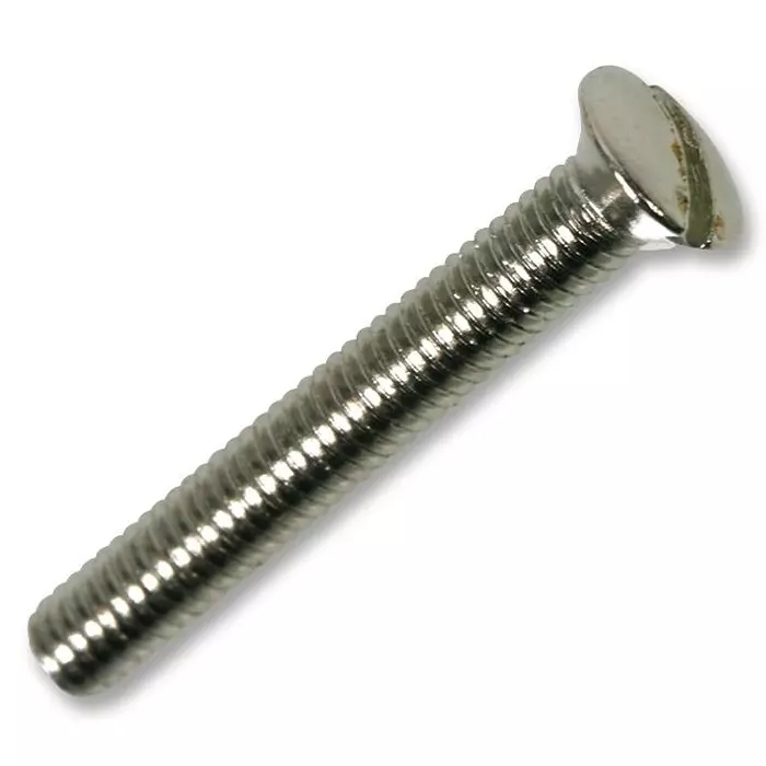 TR FASTENINGS SCREW, SLT, CSK, BRASS, NP, M3.5X25, M3.525 ISBRMCN100- (Pack of 100 Pcs)