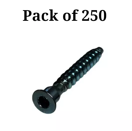 Ebco Modular Furniture Screw Allen Head Zinc Black Finish and Size 7x50 mm, MFSA750 (Pack of 250)