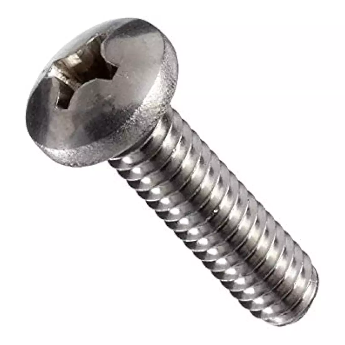 Tanish Enterprises Stainless Steel Pan Philips Machine Screw SS 202 Grade Metric Thread 4 mm Diameter x 10 mm Length (Pack of 100)