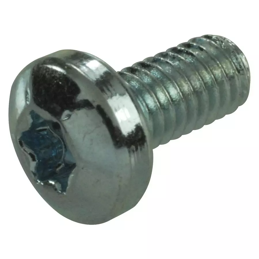 TR FASTENINGS SCREW, STEEL, BZP, 6MM, M3, PK100, M3 6 PTSTMC Z100 (Pack of 100 Pcs)