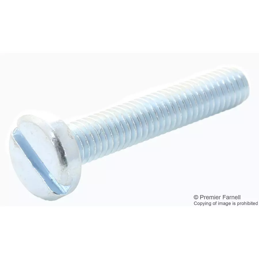 TR FASTENINGS PAN HEAD SLOTTED SCREW, STEEL, M2.5, M2.5  10 PSSTMC Z100 (Pack of 100 Pcs)