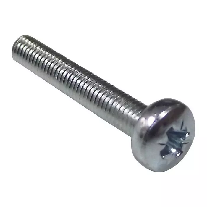 TR FASTENINGS PAN HEAD POZIDRIV SCREW, STEEL, M2.5, M2.520PRSTMCZ100- (Pack of 100 Pcs)