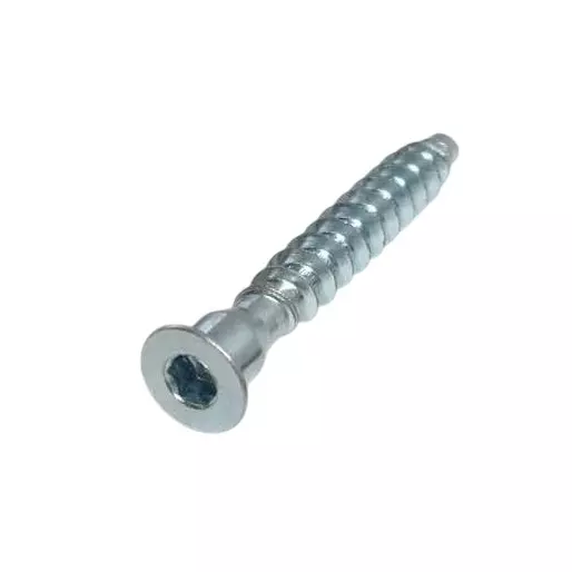 Ebco Modular Furniture Screw Allen Head Zinc White Finish and Size 7x50 mm, MFSA750 (Pack of 250)
