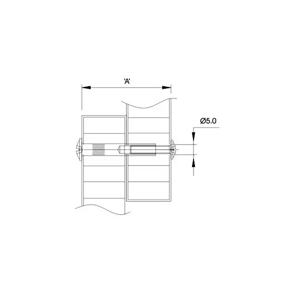 Ebco M4 Connecting Screw Nickel Plated Finish, Size 5 x 40 mm for Assembling Furniture, CNS40-S (Pack of 500)