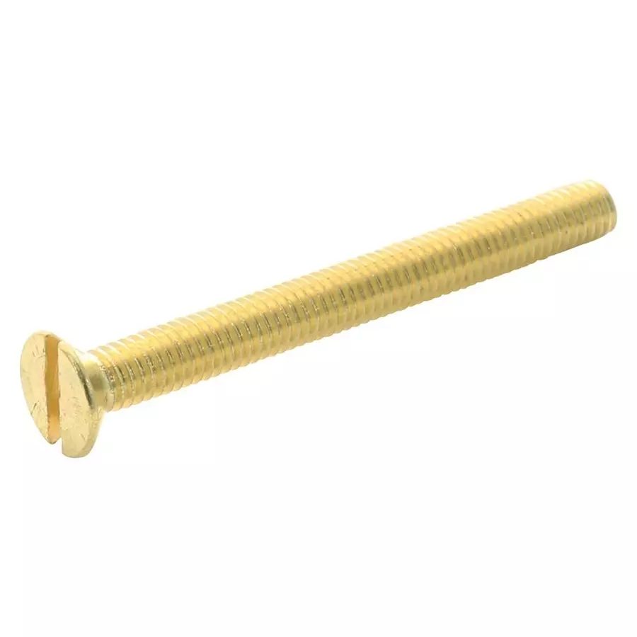 TR FASTENINGS FLAT/CSK HEAD SLOTTED SCREW, STEEL, M3, M330KSBRMCS100- (Pack of 100 Pcs)