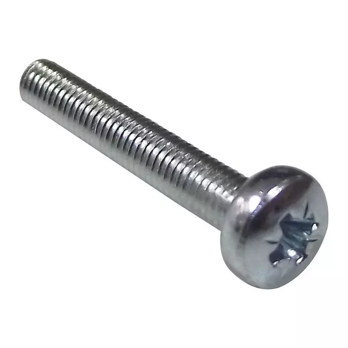 TR FASTENINGS SCREW, POZI PAN, STEEL, BZP, M6X16,PK100, M6 16 PRSTMC Z100 (Pack of 100 Pcs)