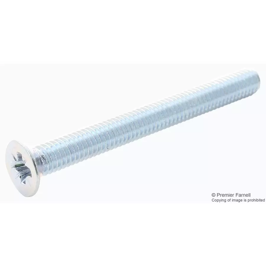 TR FASTENINGS POZI CSK HEAD MACHINE SCREW, STEEL, M4, M440KRSTMCZ100- (Pack of 100 Pcs)