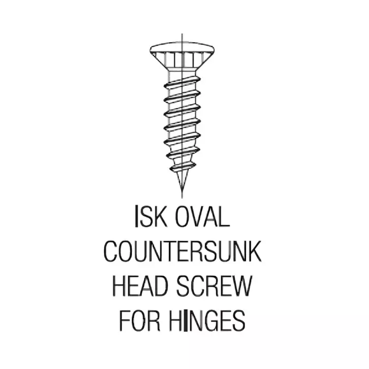 Ebco Insert Screw Knurled Type and Oval Countersunk Head, ISK (Pack of 1000)