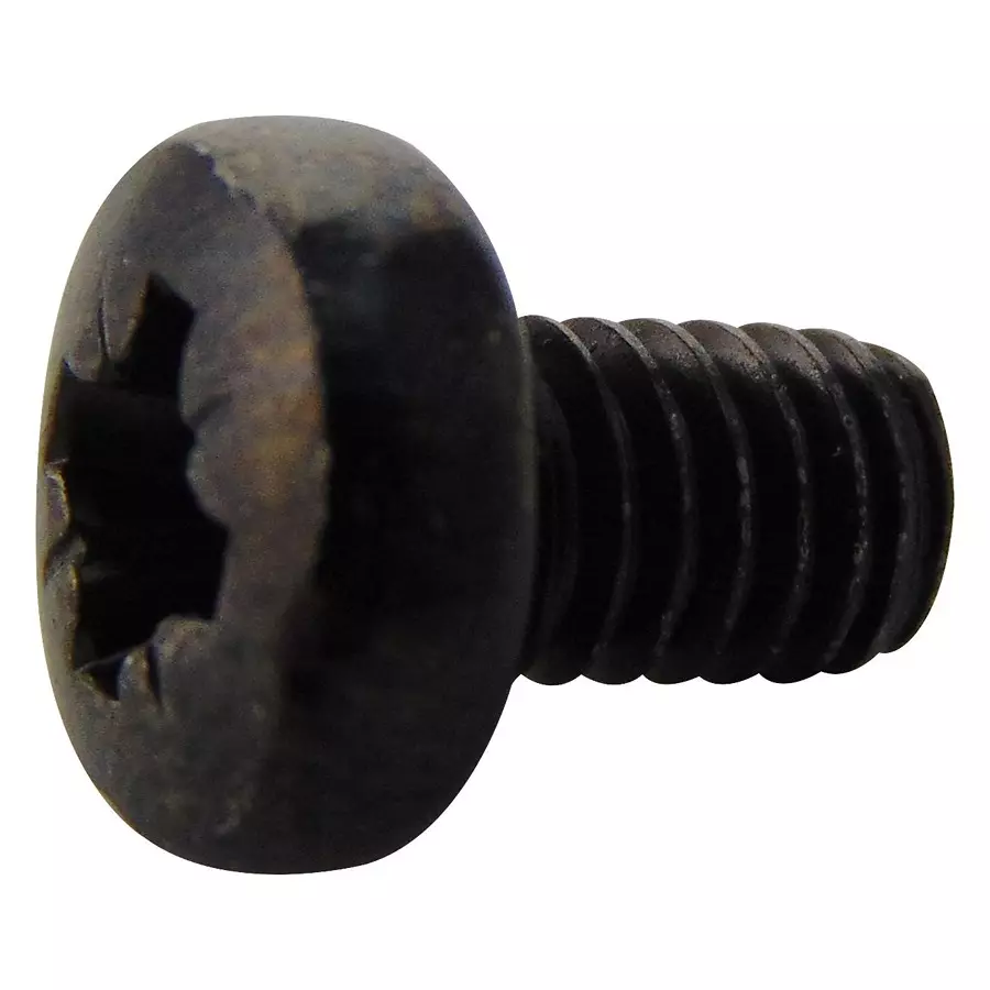 TR FASTENINGS SCREW, POZI PAN, STEEL, BLK, M4X6, PK100, M46 PRSTMCB100- (Pack of 100 Pcs)