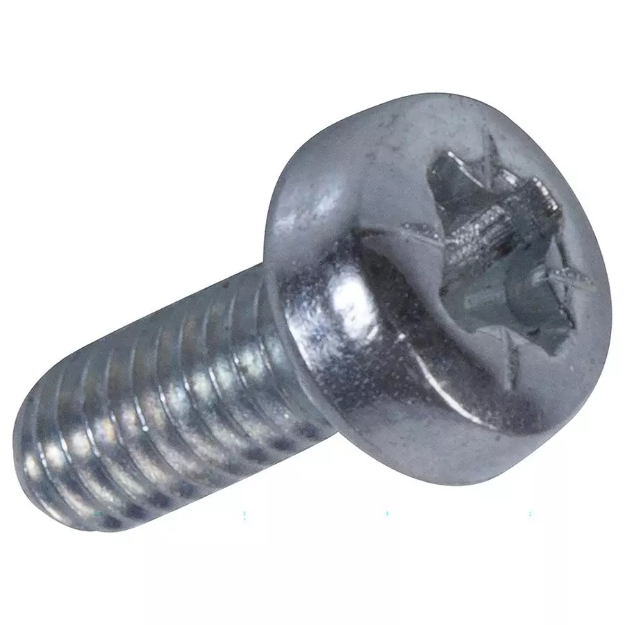 TR FASTENINGS SCREW, POZI PAN, STEEL, BZP, M2.5X6, M2.5 6 PRSTMC Z100 (Pack of 100 Pcs)