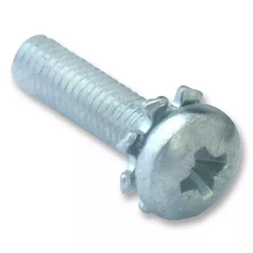 TR FASTENINGS Screw, W/Washer, M3X12, Bx100, M312PRSTEXZ100- (Pack of 100 Pcs)