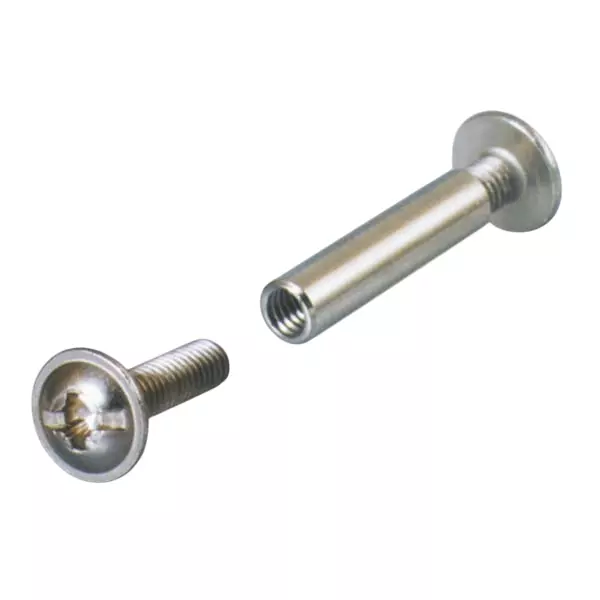 Ebco M4 Sleeve Connecting Screw Nickel Plated Finish, Size 33 mm for Assembling Furniture, CNS33 (Pack of 1000)