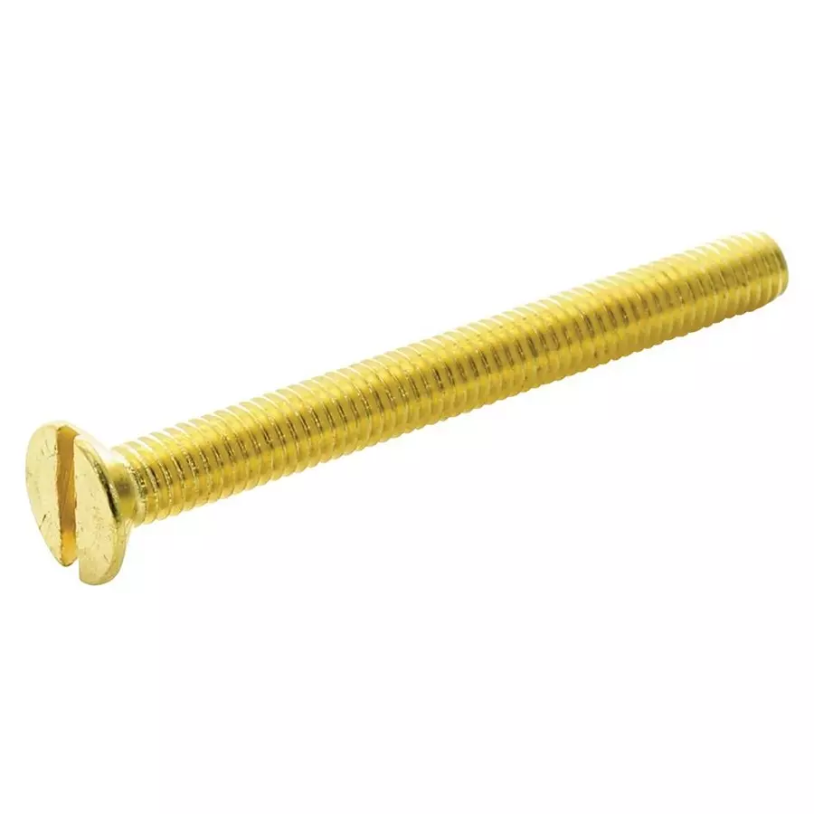 TR FASTENINGS FLAT/CSK HEAD SLOTTED SCREW, STEEL, M2.5, M2.5/20/KSBRMC S100//- (Pack of 100 Pcs)