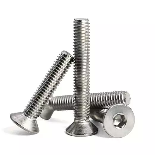 Ebco Allen Socket CSK Head Screw Zinc White Finish, Size M6x70 mm, ACS-670 (Pack of 100)