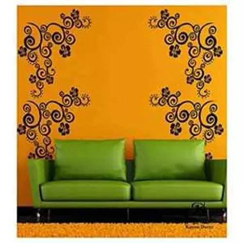 Kayra Decor Swirl Flower 16x24 Inch Wall Design Stencil Painting KHS374