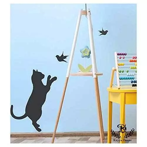 Kayra Decor Cat 16x24 Inch Wall Design Stencil Painting KHS443